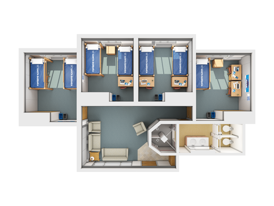 view of a San Rafael 8-person suite from the top