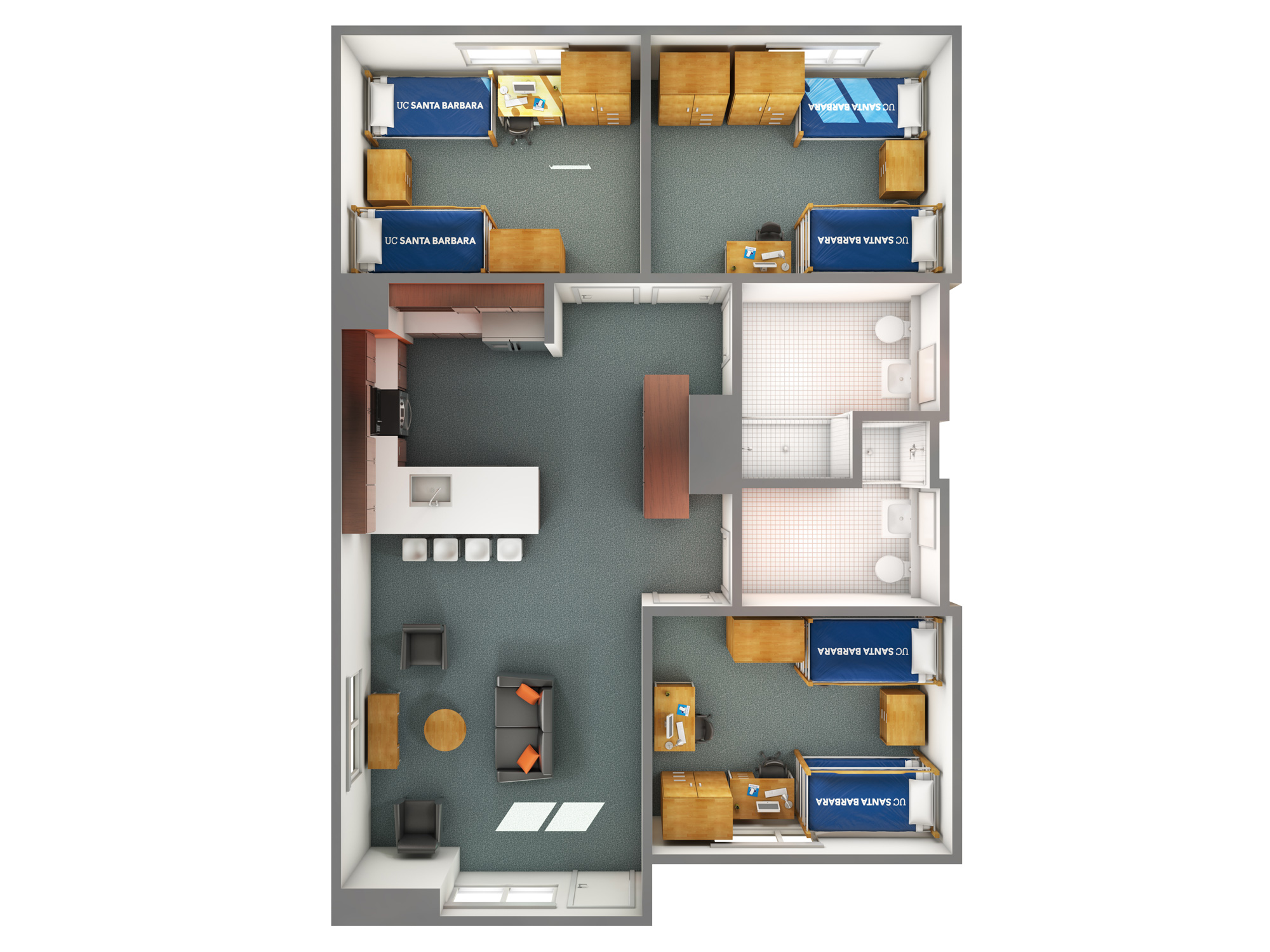 view of an SJV three-bedroom in Ramona Court from the top