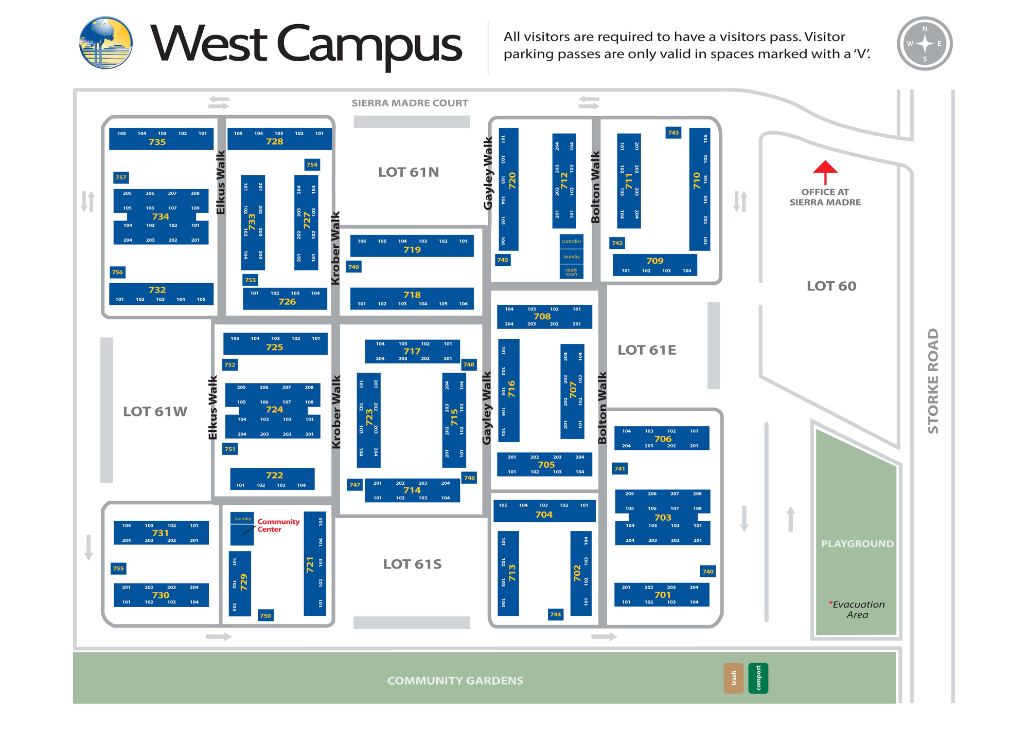 West Campus building layout