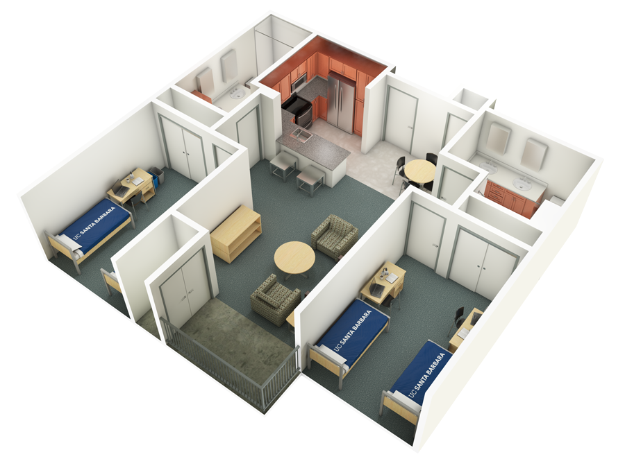 view of a Sierra Madre Villages two-bedroom apartment