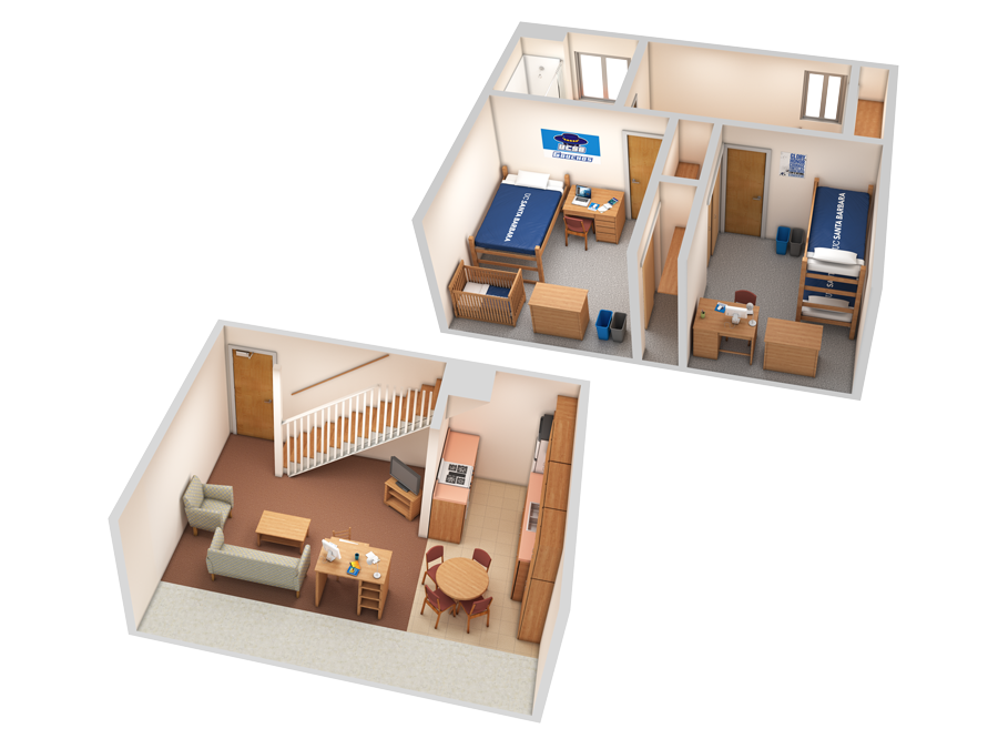 view of a West Campus Family two-bedroom