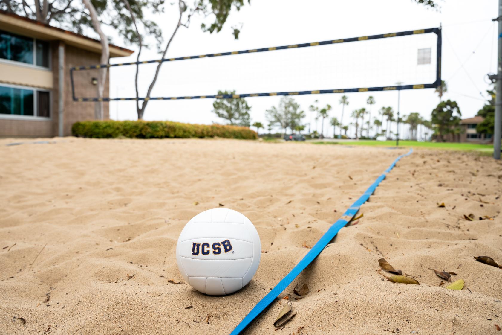 Anacapa Volleyball Courts with an ocean view