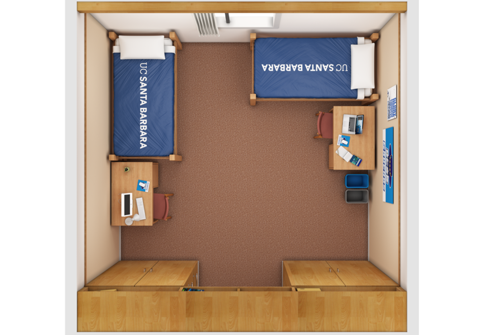 view of a Manzanita Village double room from the top