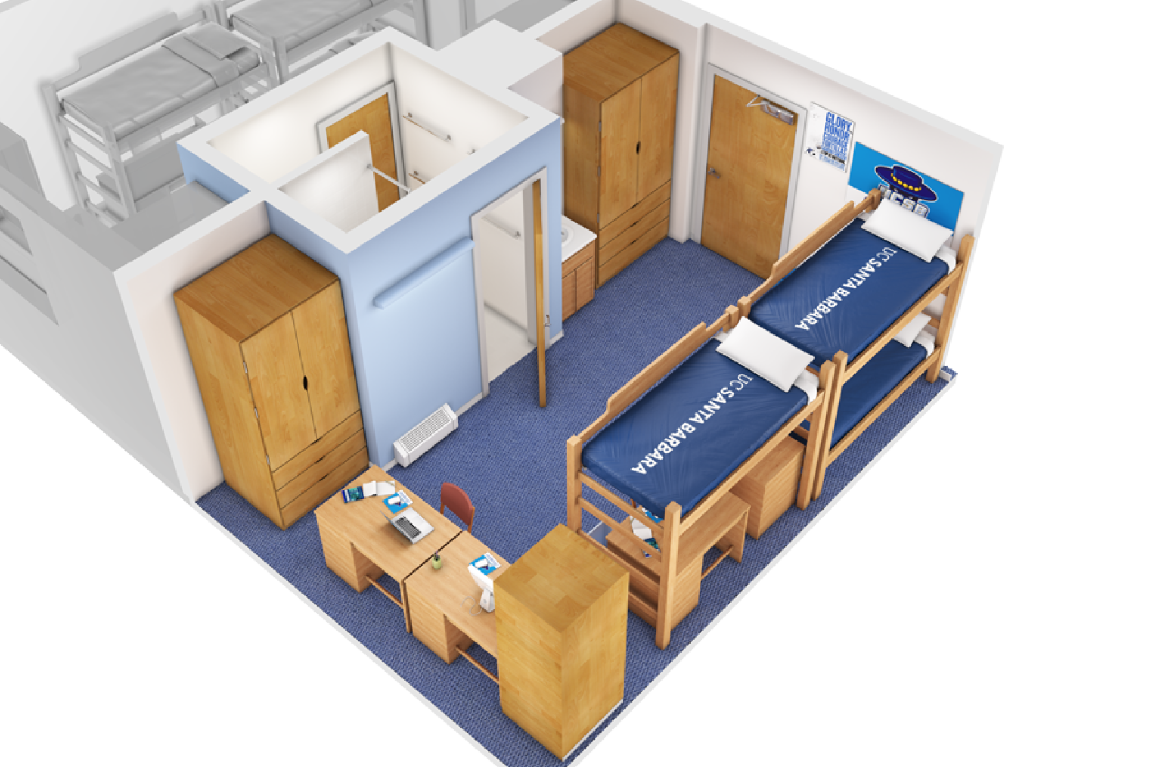 view of a Santa Catalina triple room