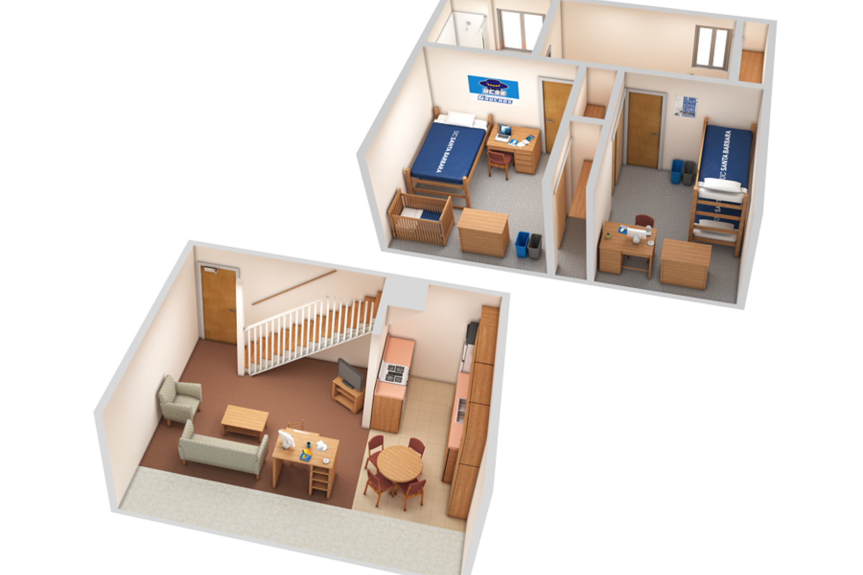 view of a West Campus Family two-bedroom