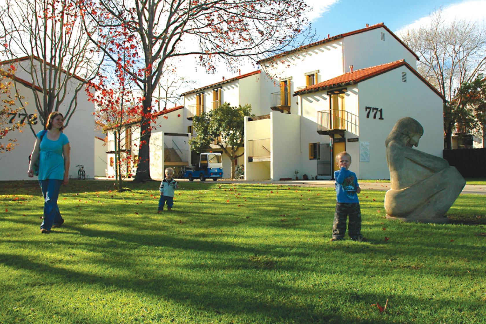 lawn of Storke Family Student Housing