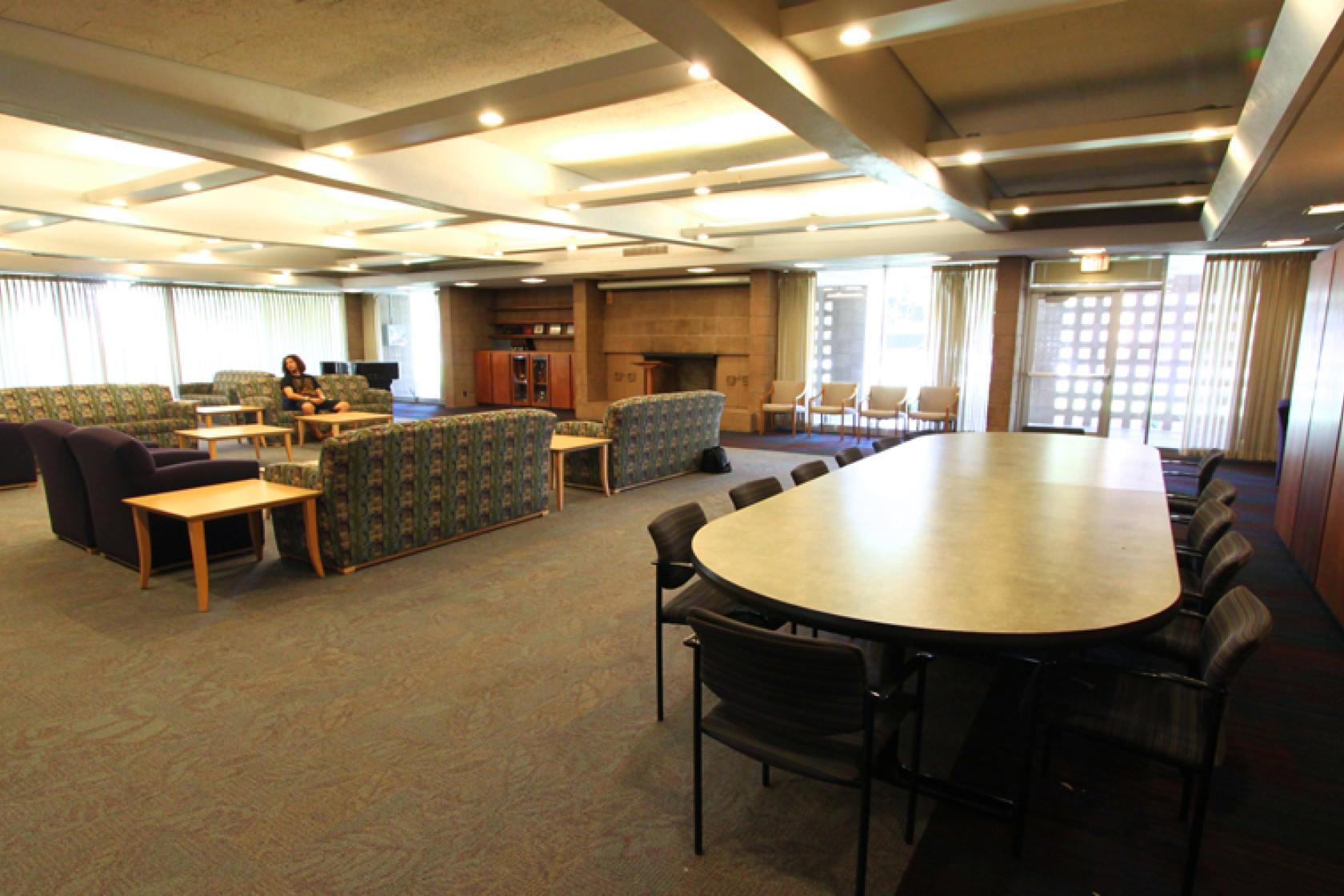 lounge inside Santa Rosa residence hall