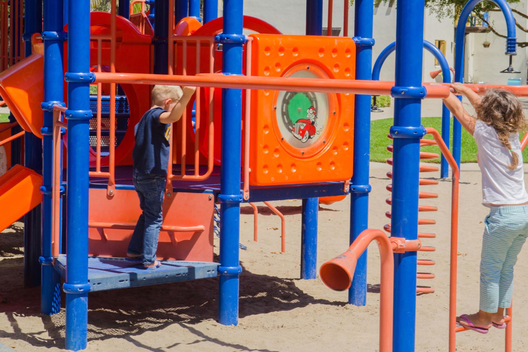 kids playing at playground