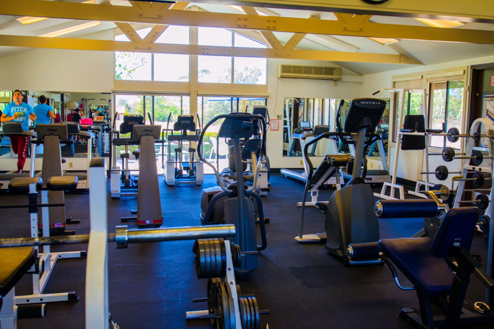 fitness room inside Santa Ynez apartments