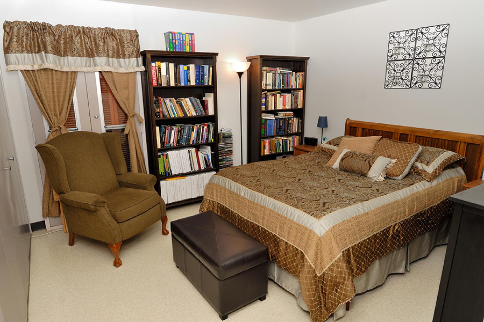 bedroom inside Storke Family Student Housing