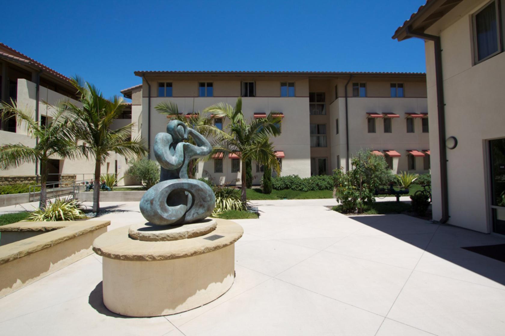 sculpture in the San Clemente Villages courtyard