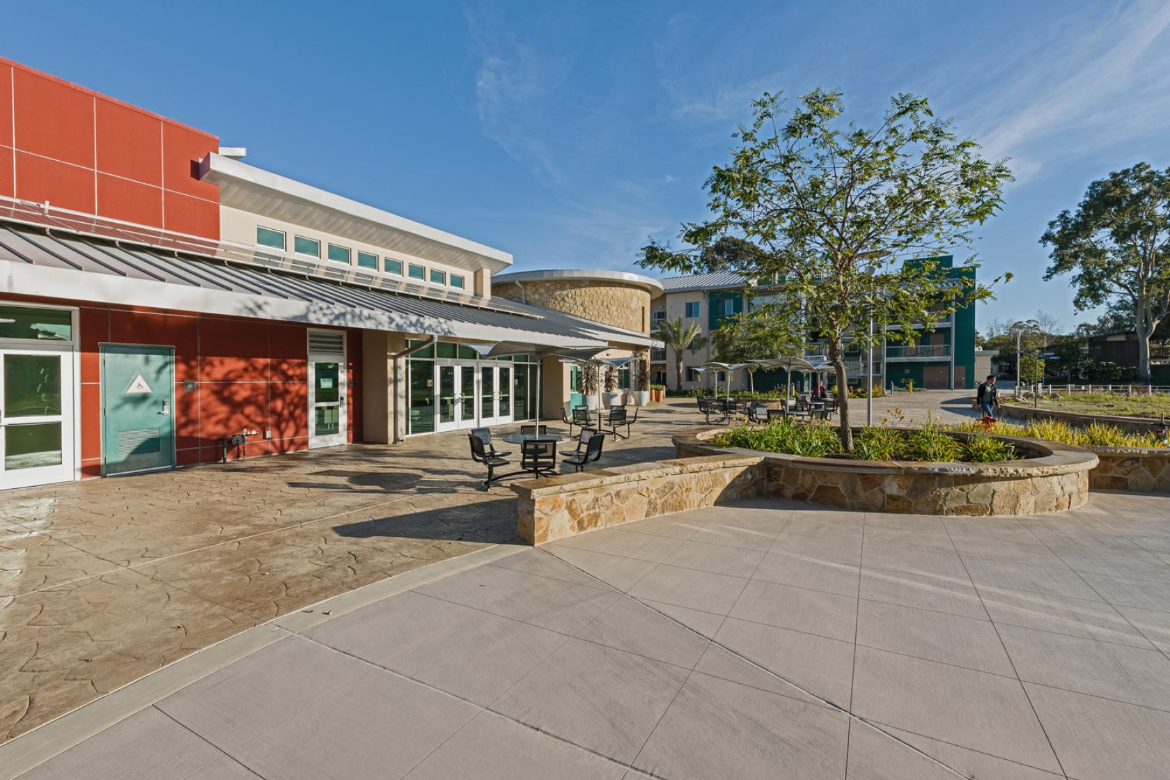 exterior courtyard of Sierra Madre Villages