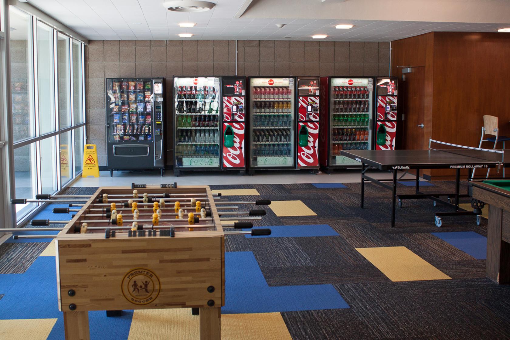 recreation room inside Anacapa Residence Hall